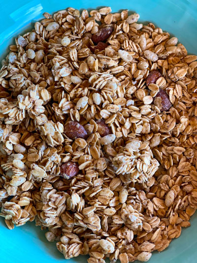oat granola in a bowl